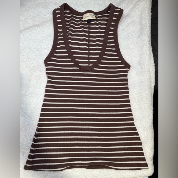 Universal Thread Olive and Brown Striped Tank Tops - Picture 5 of 13